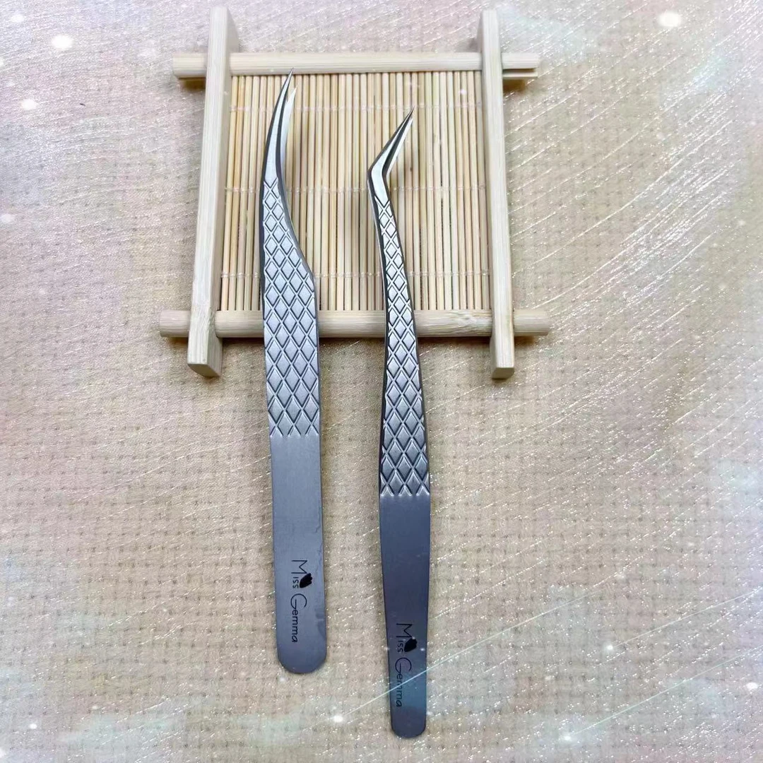 美甲 高品质美睫镊子组合 (海豚镊+弯镊)