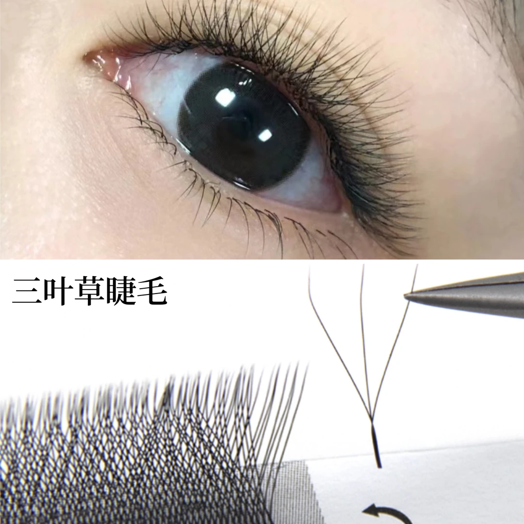 美甲 三叶草睫毛  0.05 C翘 8-12MM  高品质柔软嫁接睫毛