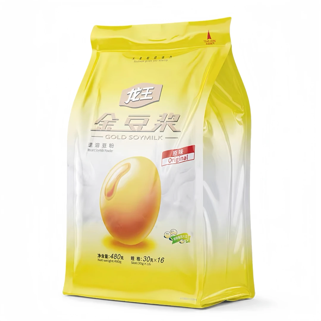 【冷热双泡】龙王豆浆粉480g营养速溶冲饮即饮早餐原味甜味豆粉冲泡