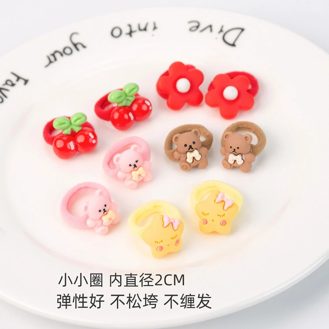 非金属发饰 毛巾圈 儿童发绳 不伤发 扎头绳发圈女孩扎马尾橡皮筋