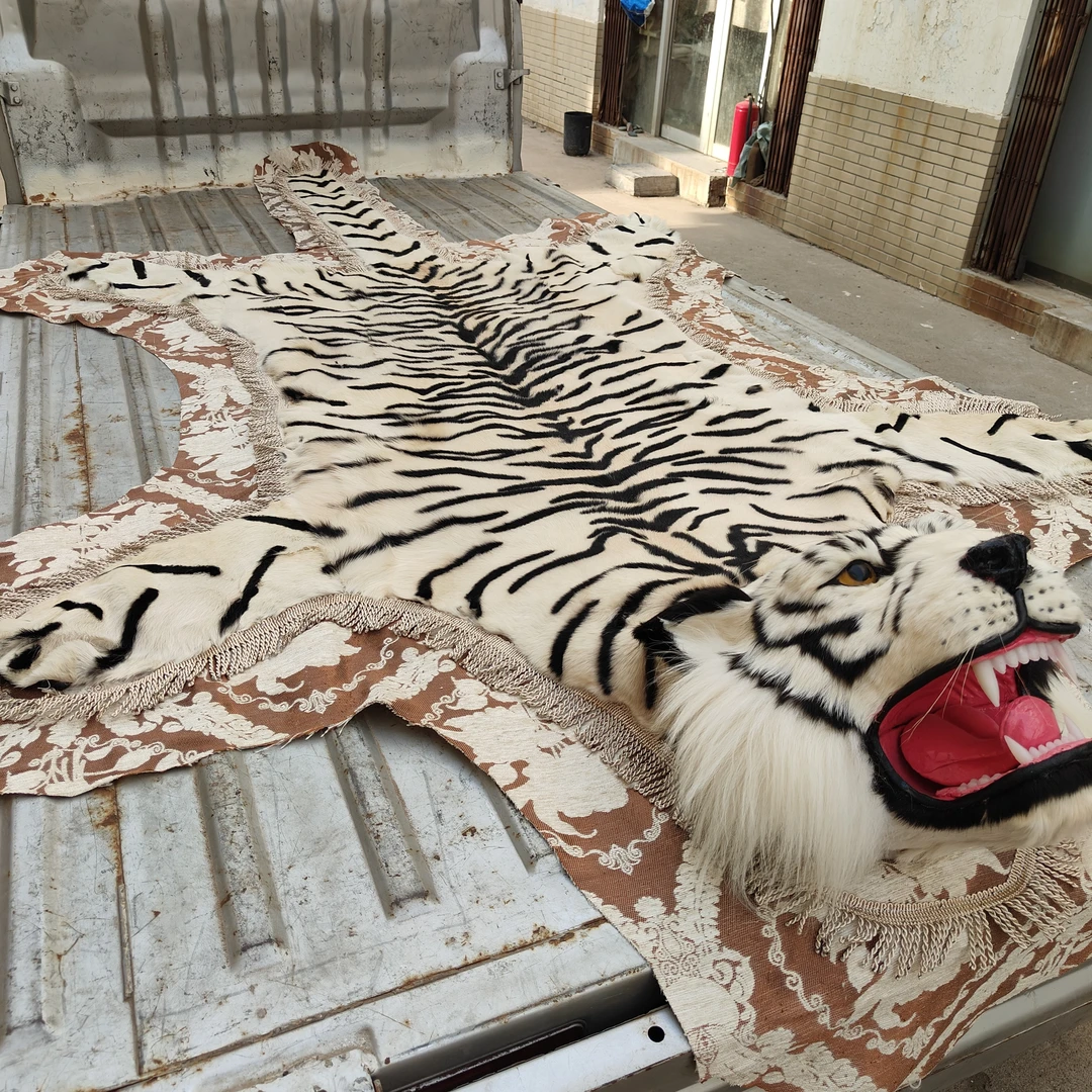 白色老虎高品质适用客厅卫生间客厅卧室个性动物防滑垫地毯地垫