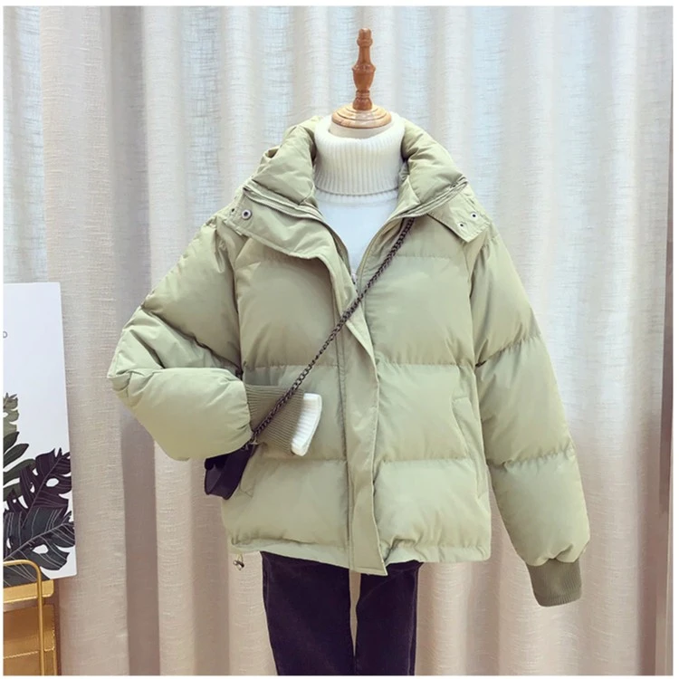 新款棉袄女韩版宽松连帽棉衣oversize棉服面包服冬季加厚保暖外套