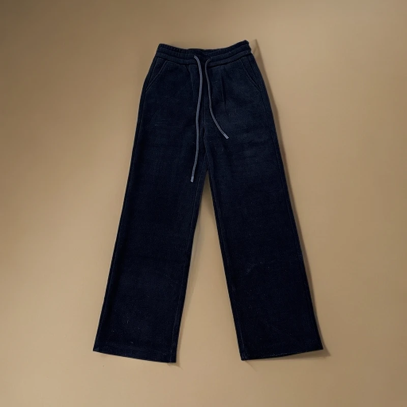 【叶子服饰】冬季新款时尚百搭简约加绒加厚休闲裤8052