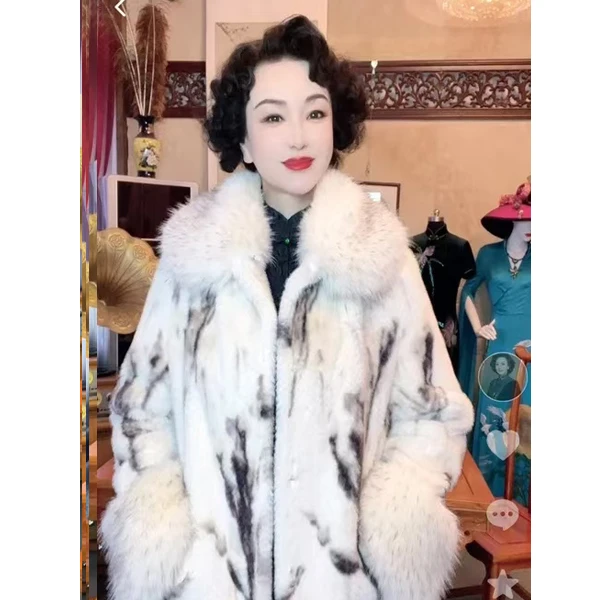 冬季仿貂毛厚外套