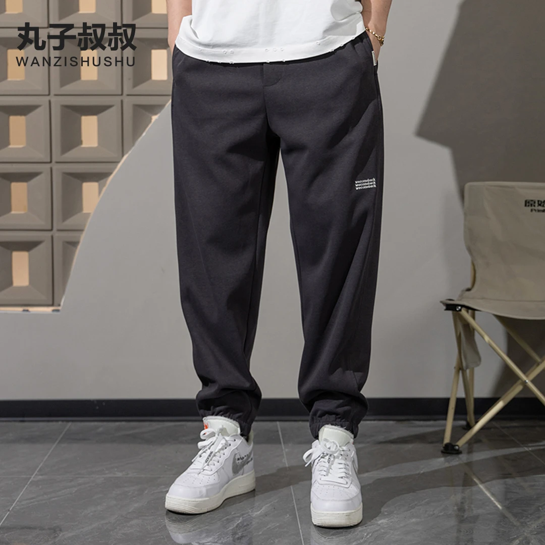 春新款男士松紧腰抽绳纯色休闲裤宽松运动四色棉卫裤百搭MDL0129