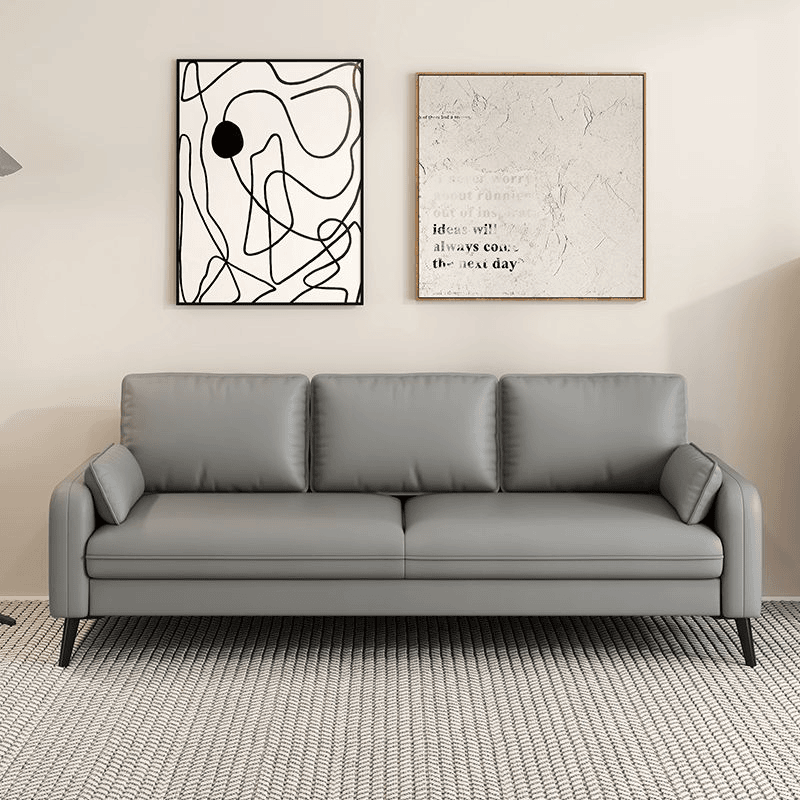 意式极简小户型客厅卧室出租房用经济型网红款双人免洗科技布沙发