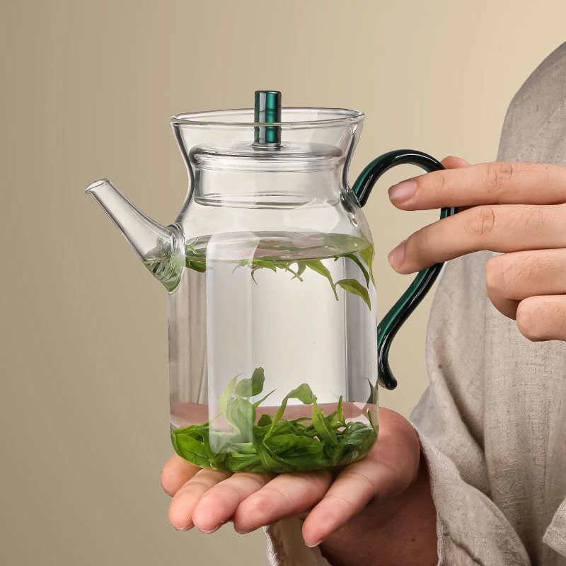 透明仿宋玻璃绿茶壶泡绿茶专用壶小号泡茶壶冷水泡茶壶家庭用壶