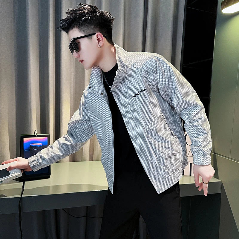 外套男款春秋季2025新款潮牌男装外衣高级感痞帅休闲百搭男士夹克