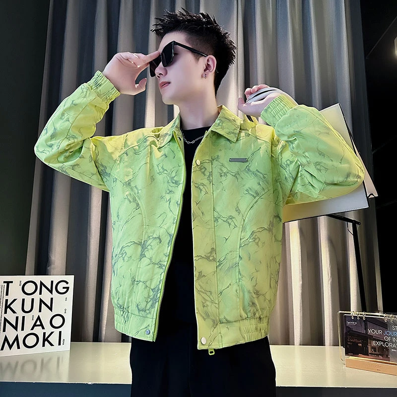 男士外套春秋季2025新款潮牌男装外衣高级感痞帅百搭休闲时尚夹克