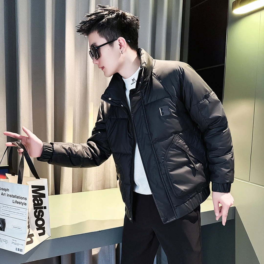 棉服男款冬季2024新款爆款百搭立领棉衣外套男生冬天衣服保暖棉袄