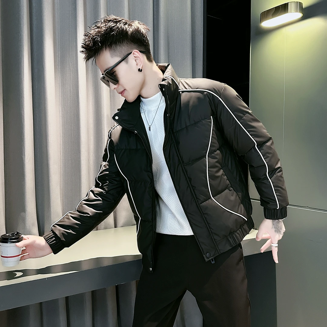 男士棉衣冬季外套2024新款爆款加厚保暖棉袄潮牌拼色百搭立领棉服