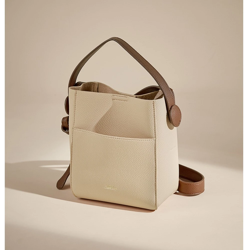 卓诗尼包包女2025新款斜跨包百搭女士单肩包小众潮流洋气水桶包女