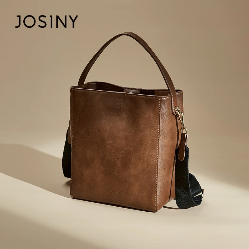 卓诗尼水桶包女大容量2025新款高级感复古购物袋包ins百搭斜挎包