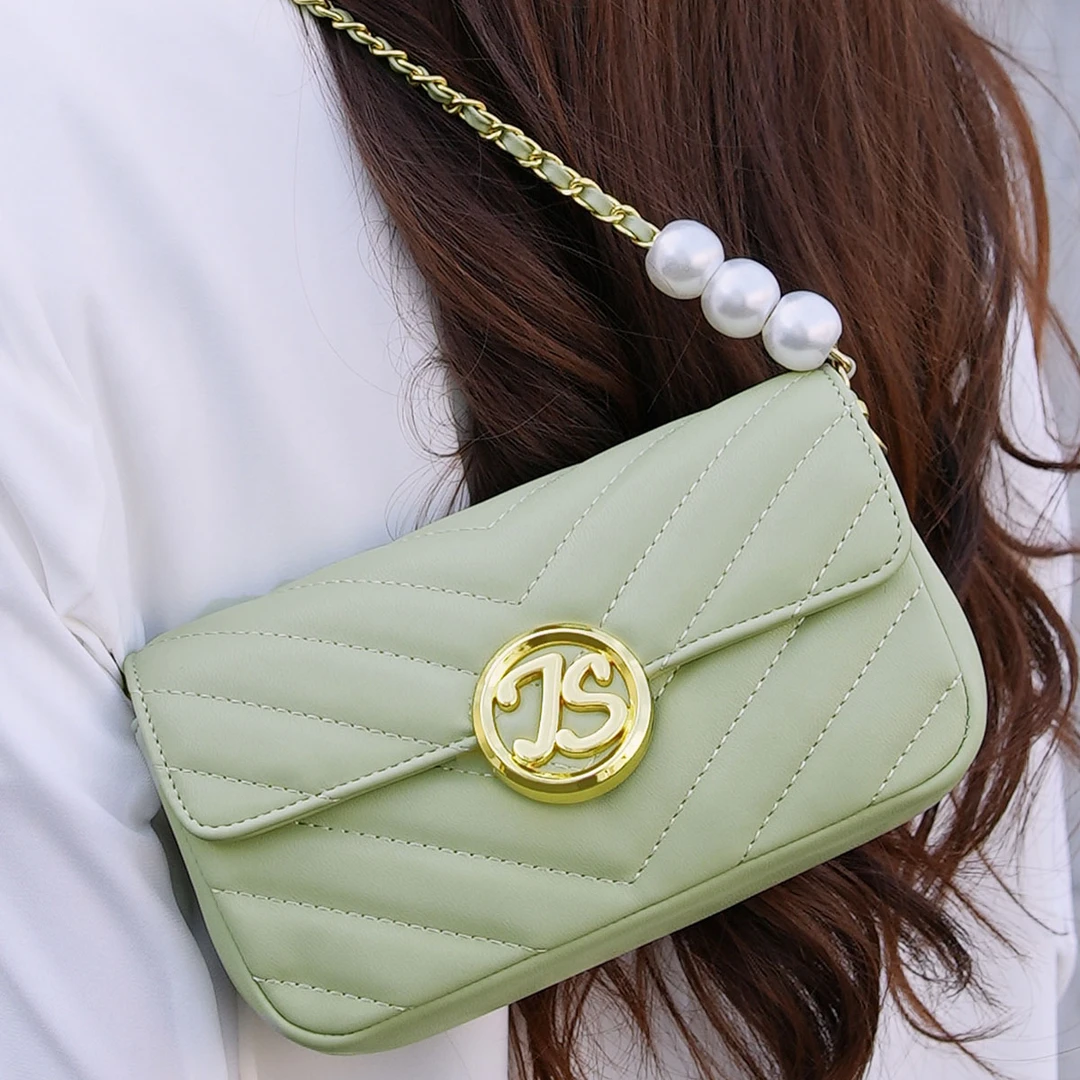 卓诗尼包包女2025春季新款菱格链条包爆款女士斜挎包小香风小方包