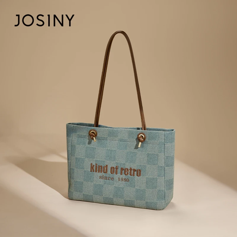 卓诗尼复古菱格托特包2026新款潮流气质轻奢大容量单肩斜挎手提包