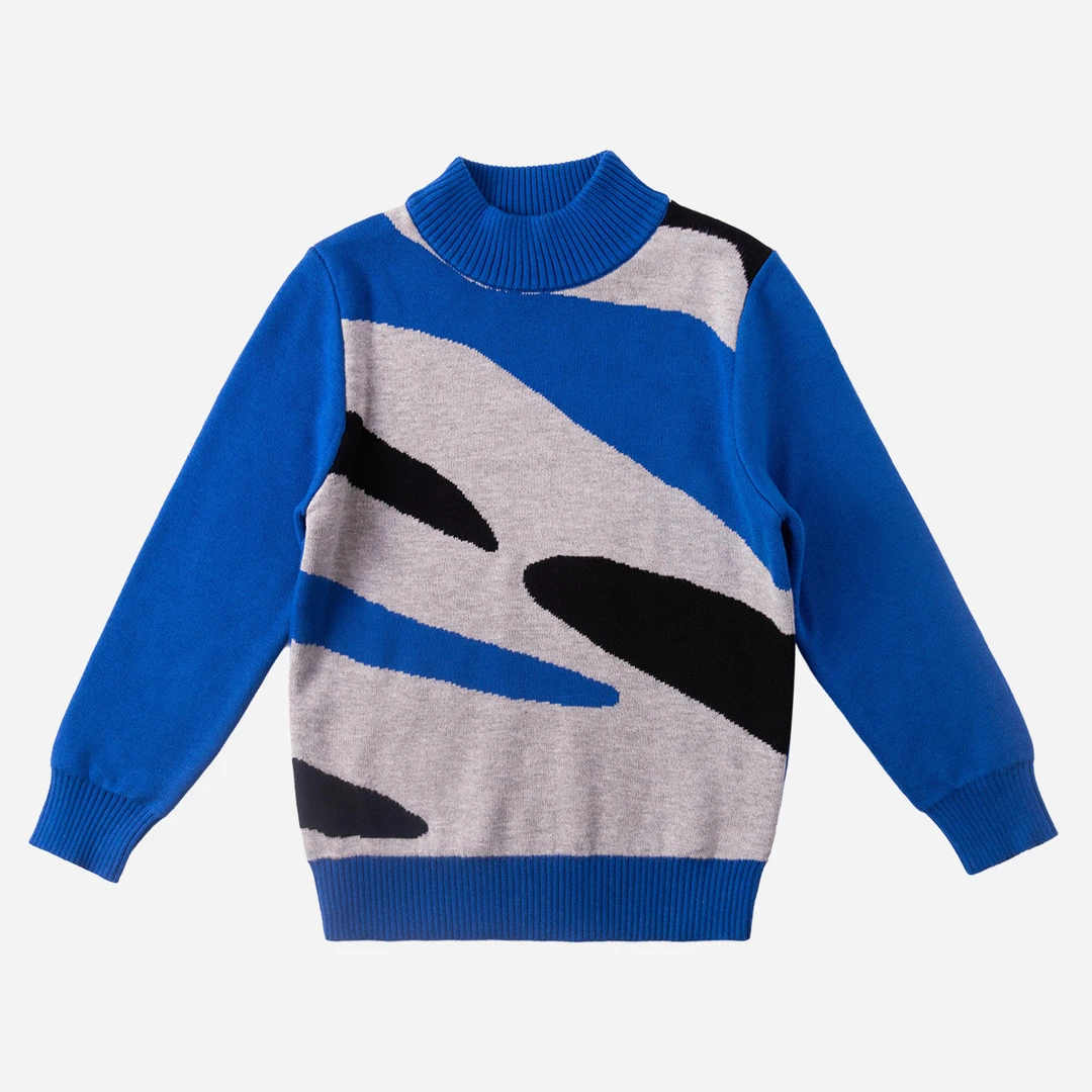 男童英伦风中领线衫