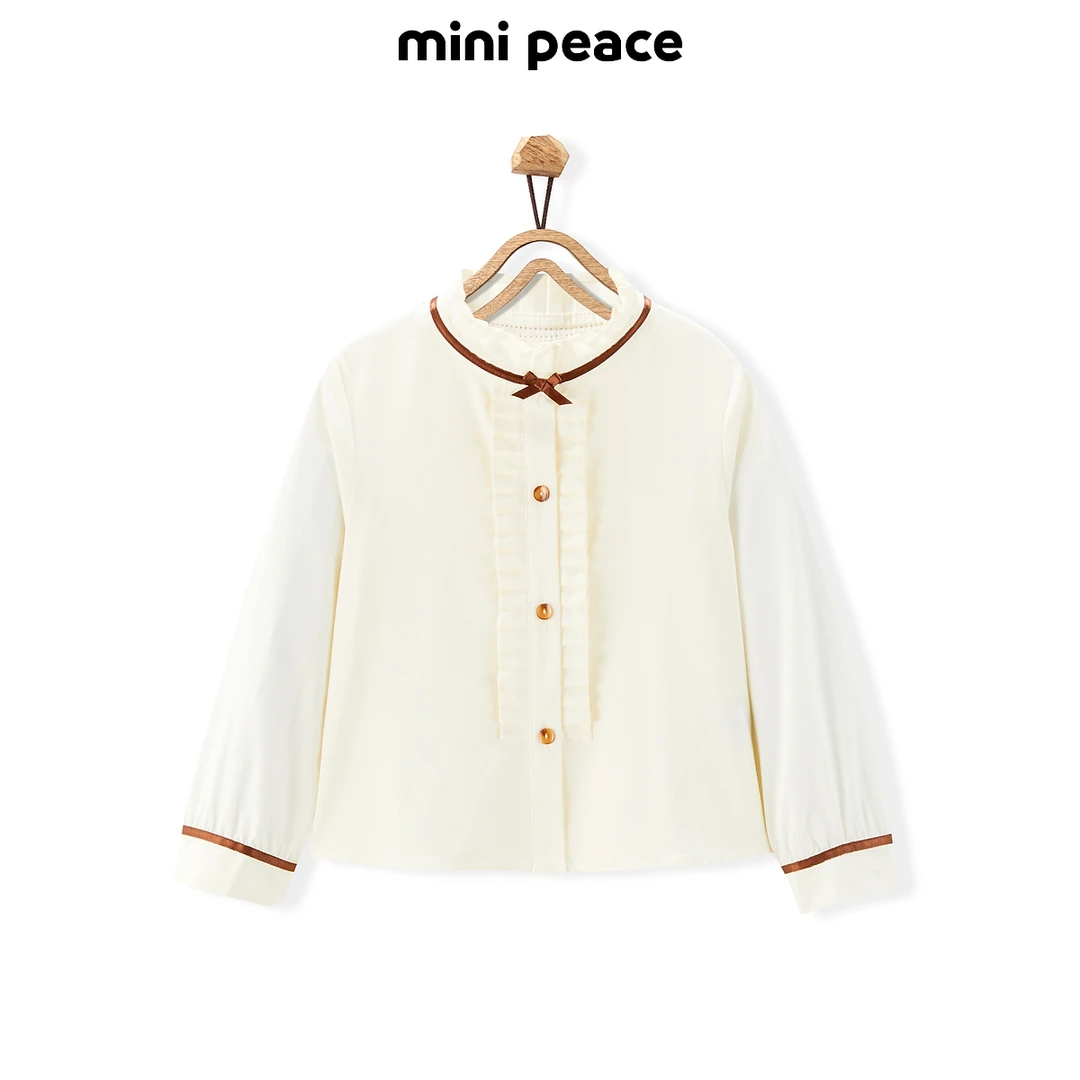 【专柜同款】MINIPEACE太平鸟童装女童衬衫儿童衬衣花童婚礼内搭