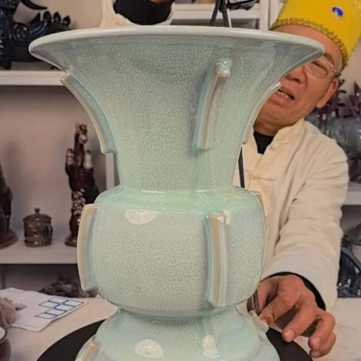 摆件石****心钧瓷摆件神后镇钧瓷