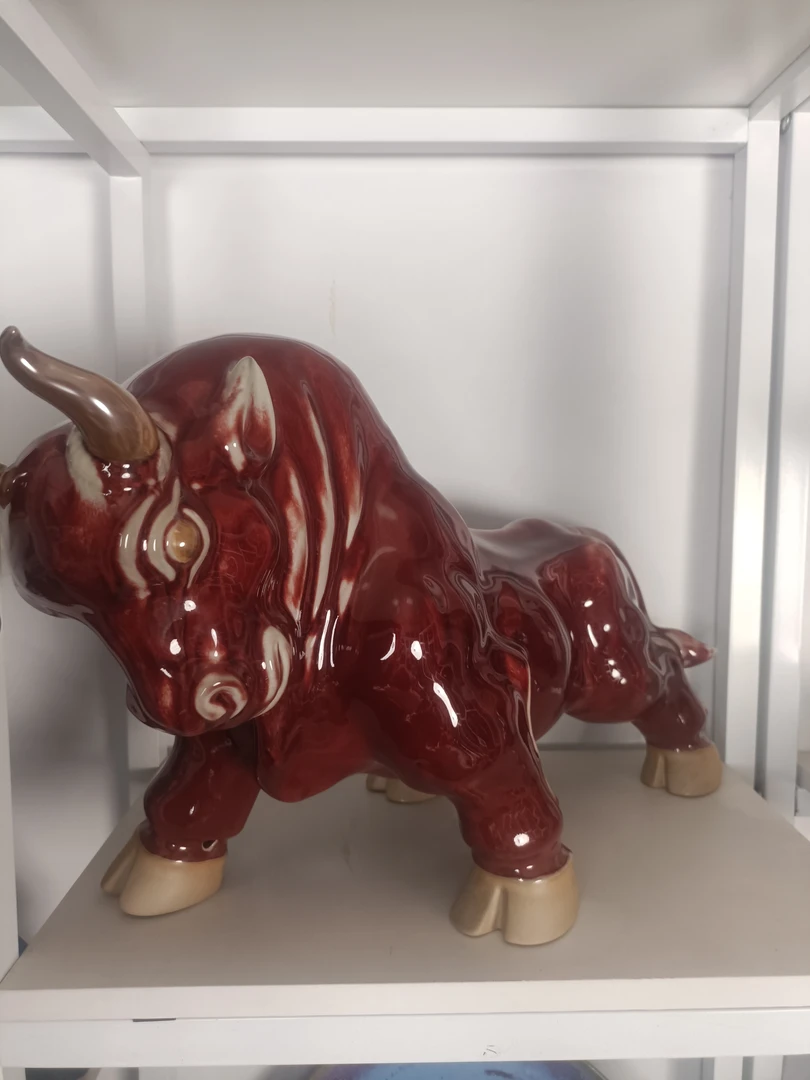 神后镇陶瓷五牛摆件中式家庭办公礼赠