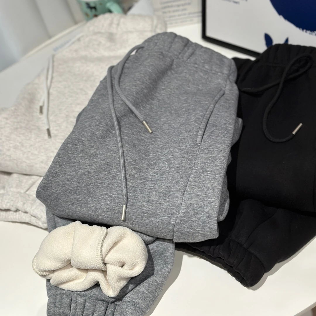 美亚恩NANA 超厚！秋冬暖绒抽绳束脚卫裤保暖神裤A0957