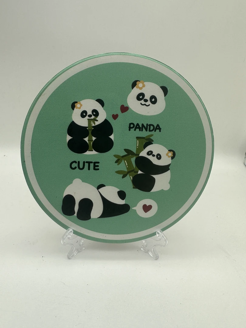 国潮熊猫陶瓷隔热垫杯垫锅垫桌垫防烫防烫耐热吸水杯水杯垫创意