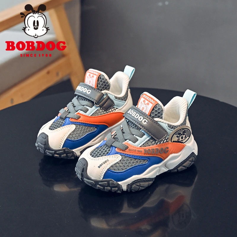 巴布豆童鞋男童宝宝单网鞋夏季小童男孩网面儿童轻便透气运动鞋子