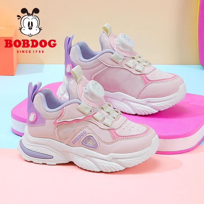 巴布豆女童运动鞋2025新款春秋季防滑儿童鞋子女孩软底休闲老爹鞋
