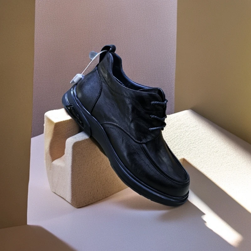 DAZIRANLUOTUO正装皮鞋冬季新男鞋真皮舒适男士皮鞋系带高帮商务