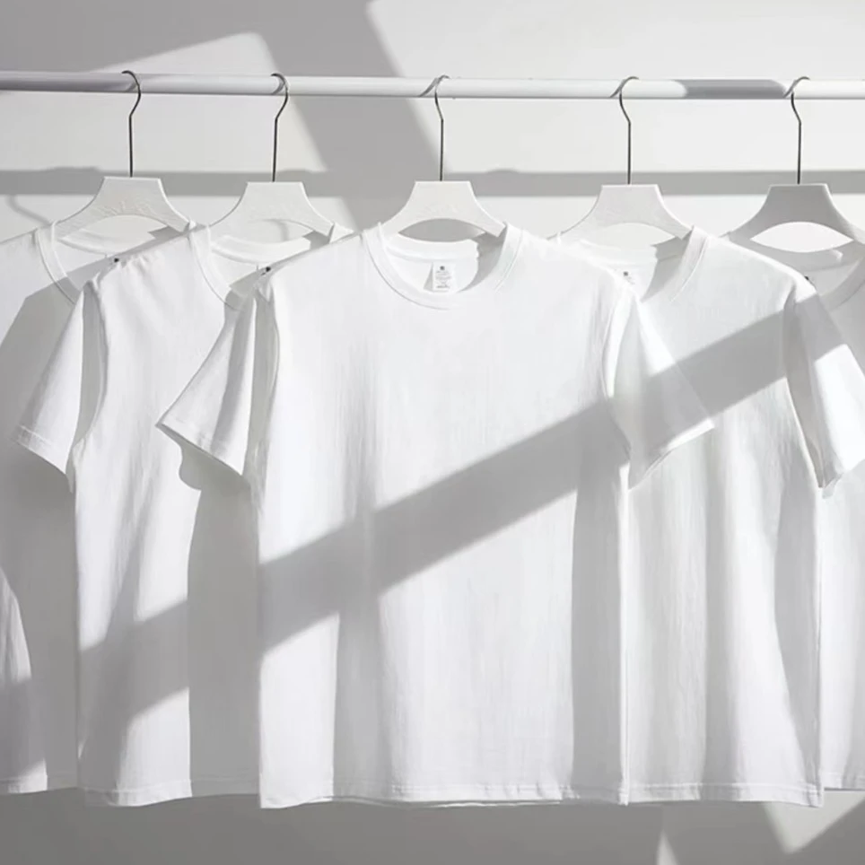 【买一送一】新款重磅纯棉T恤短袖T恤男女同款宽松百搭新疆长绒棉