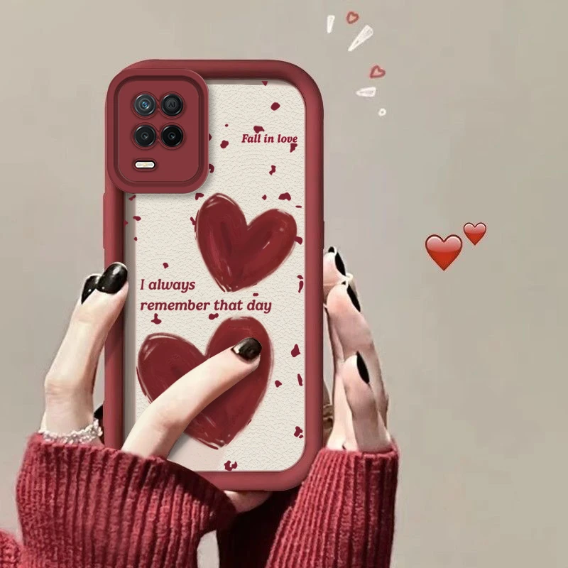 OPPOK9X手机壳油画爱心PGCM10网红女款可爱新款软壳防摔全包潮壳