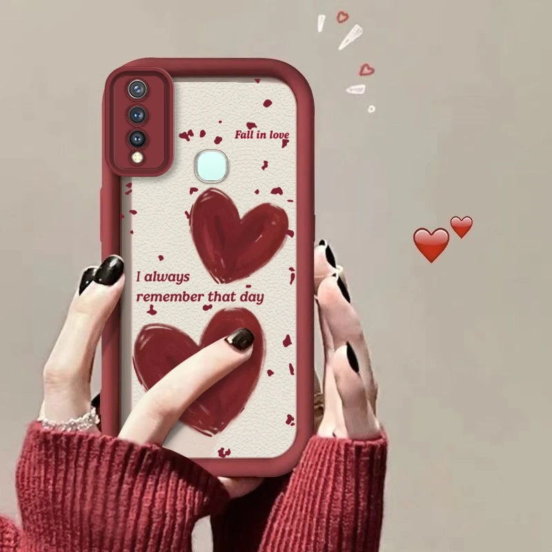 vivoz5x手机壳油画爱心Z5X网红女款V2131A可爱软壳全包防摔新款潮