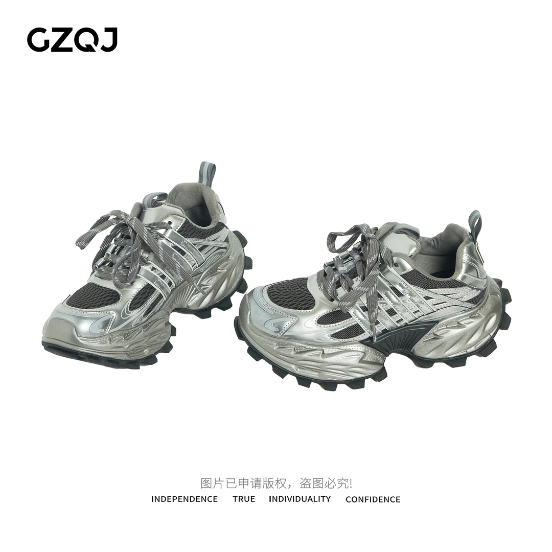 老琴私服 时尚绑带老爹鞋轻便厚底运动休闲跑步鞋女4118