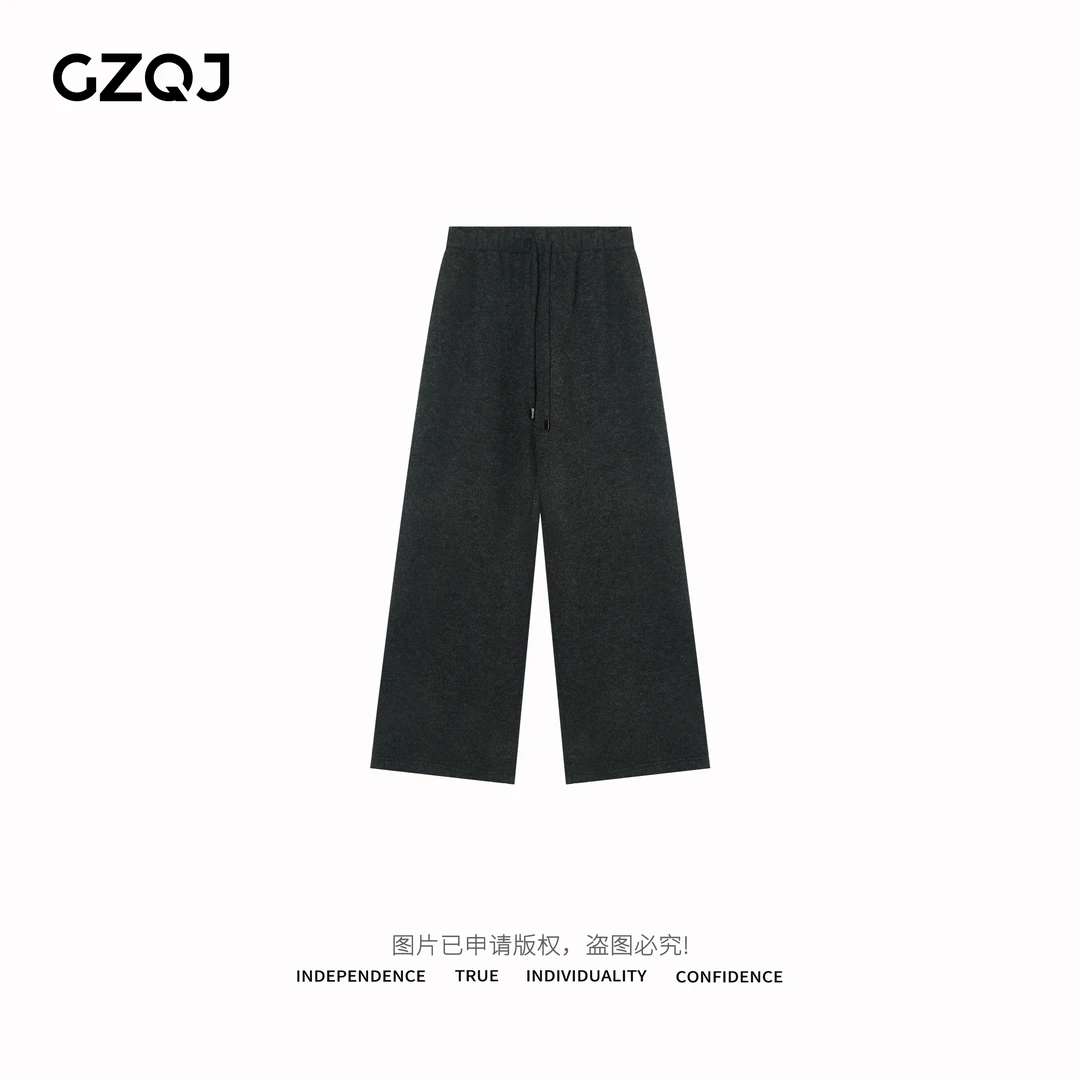 老琴私服 【过冬神裤】绵羊毛百搭长裤松紧腰针织休闲阔腿裤女39889