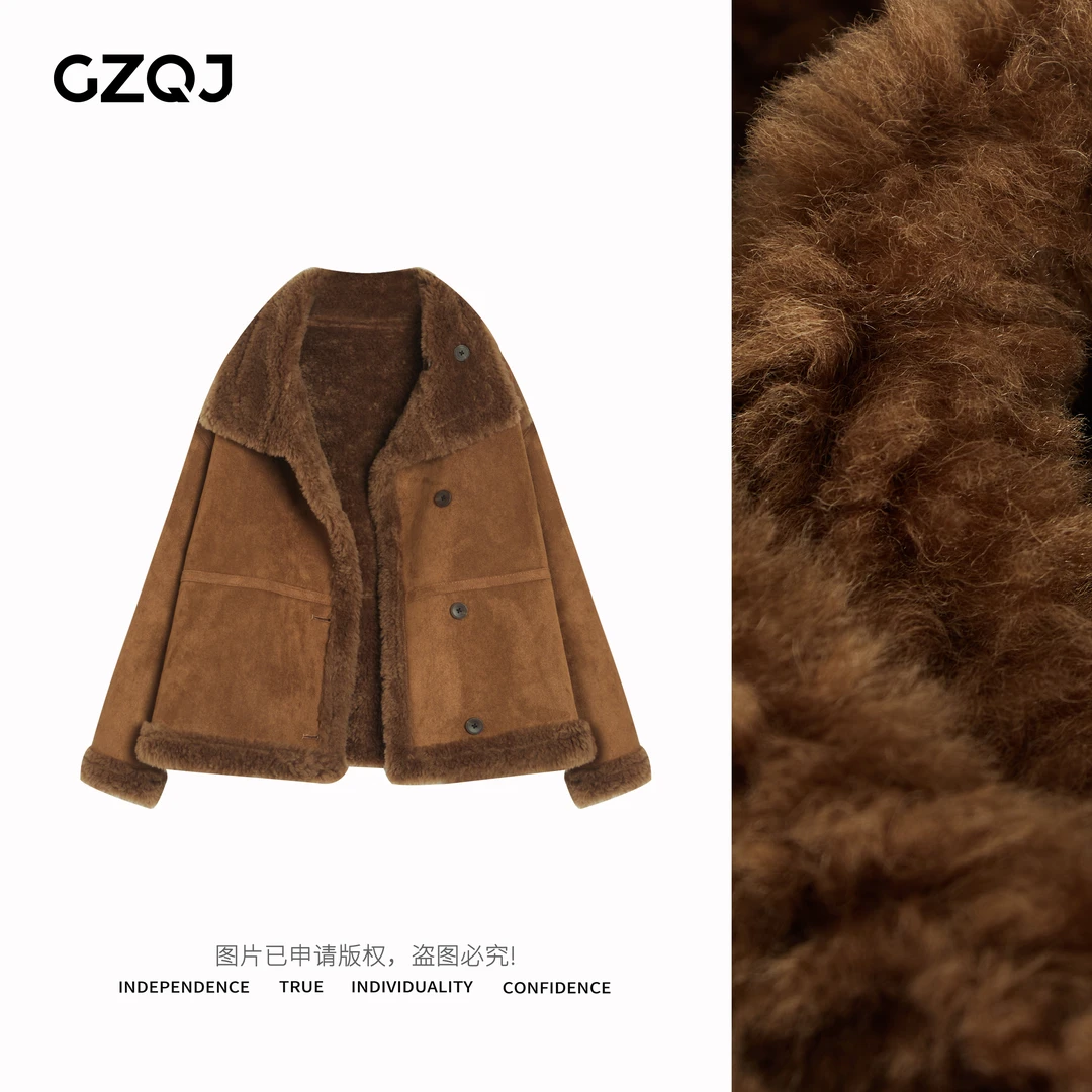老琴私服【卢森堡】高级感加厚翻领美拉德复古羊毛轻奢短外套女2602