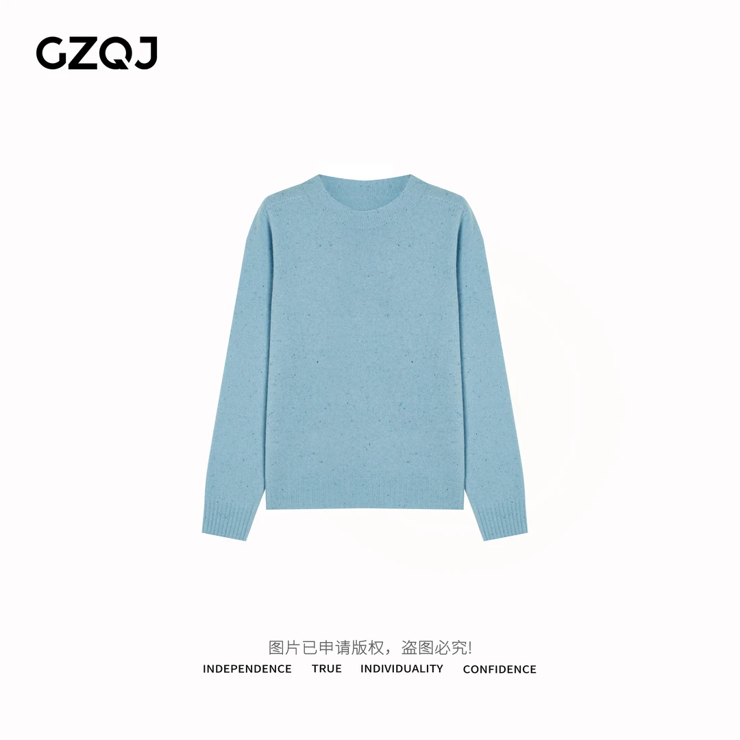 老琴私服【调色盘】复古慵懒软糯百搭毛衣女秋冬圆领针织上衣003