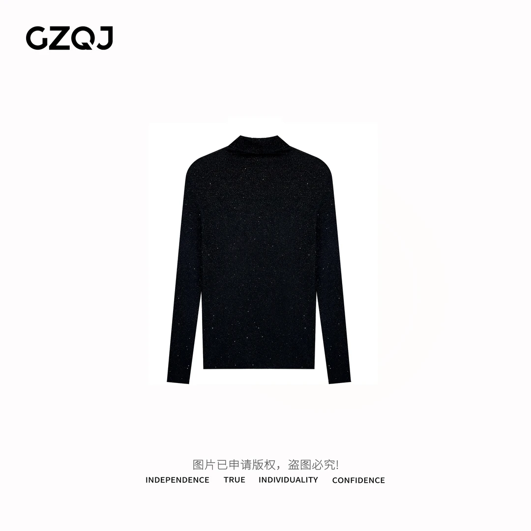 老琴私服【微光星辰】长袖打底衫轻奢柔软秋季半高领针织衫女3741