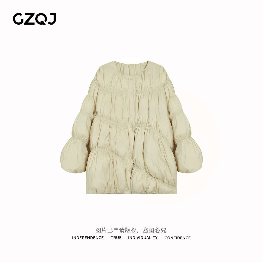 老琴私服【温暖加倍】潮流加厚保暖鹅绒羽绒服宽松外套女冬季99039