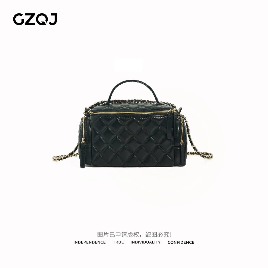 老琴私服 小香风菱格大容量简约百搭盒子包单肩斜跨女包 2891