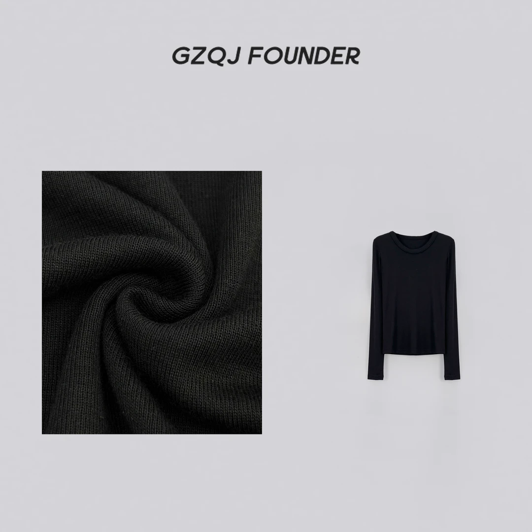 老琴私服【小.时光】春夏圆领修身百搭长袖T恤打底衫 2302