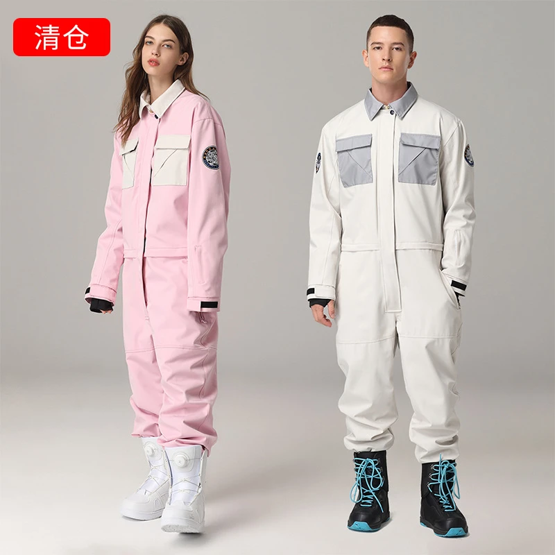 searipe新款连体滑雪服男女套装防水防风保暖单板双板装备衣裤