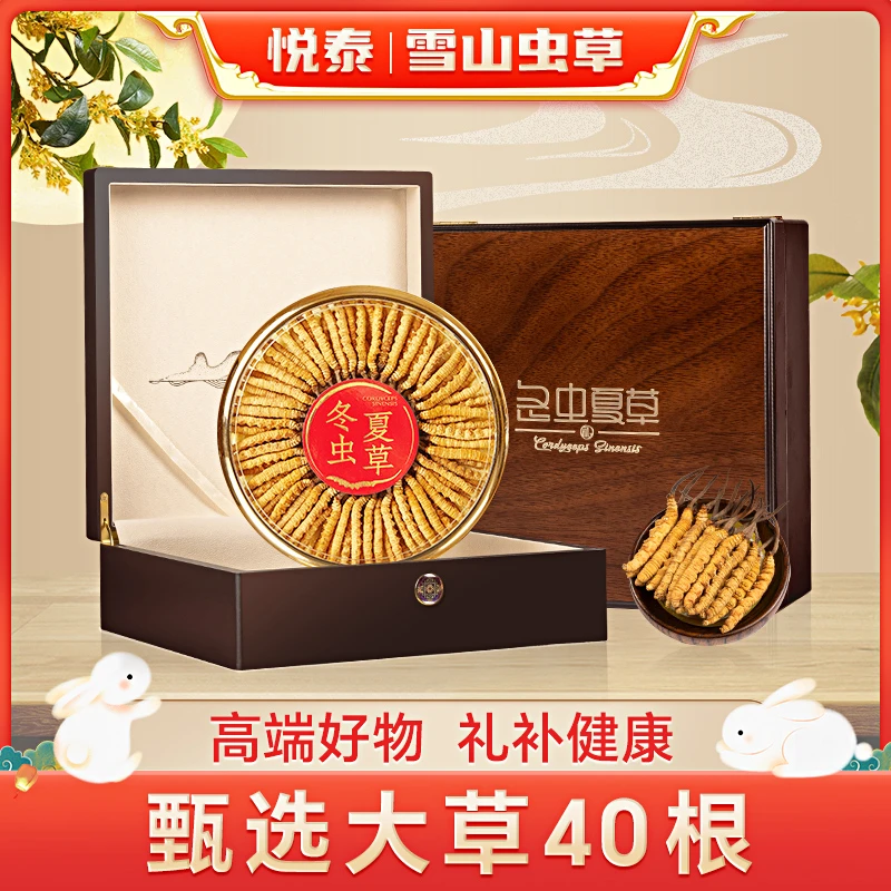 【悦泰】冬虫夏草40根大草-24年新干草4根1克/40根10克