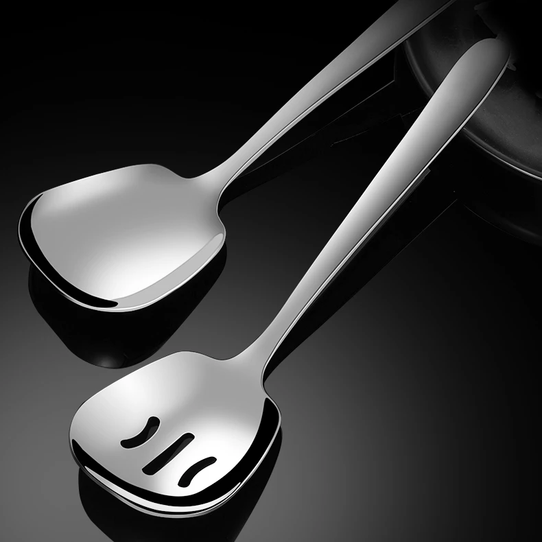 【拍一发二】304不锈钢家用分菜勺公勺大号分餐勺酒店餐厅公用勺