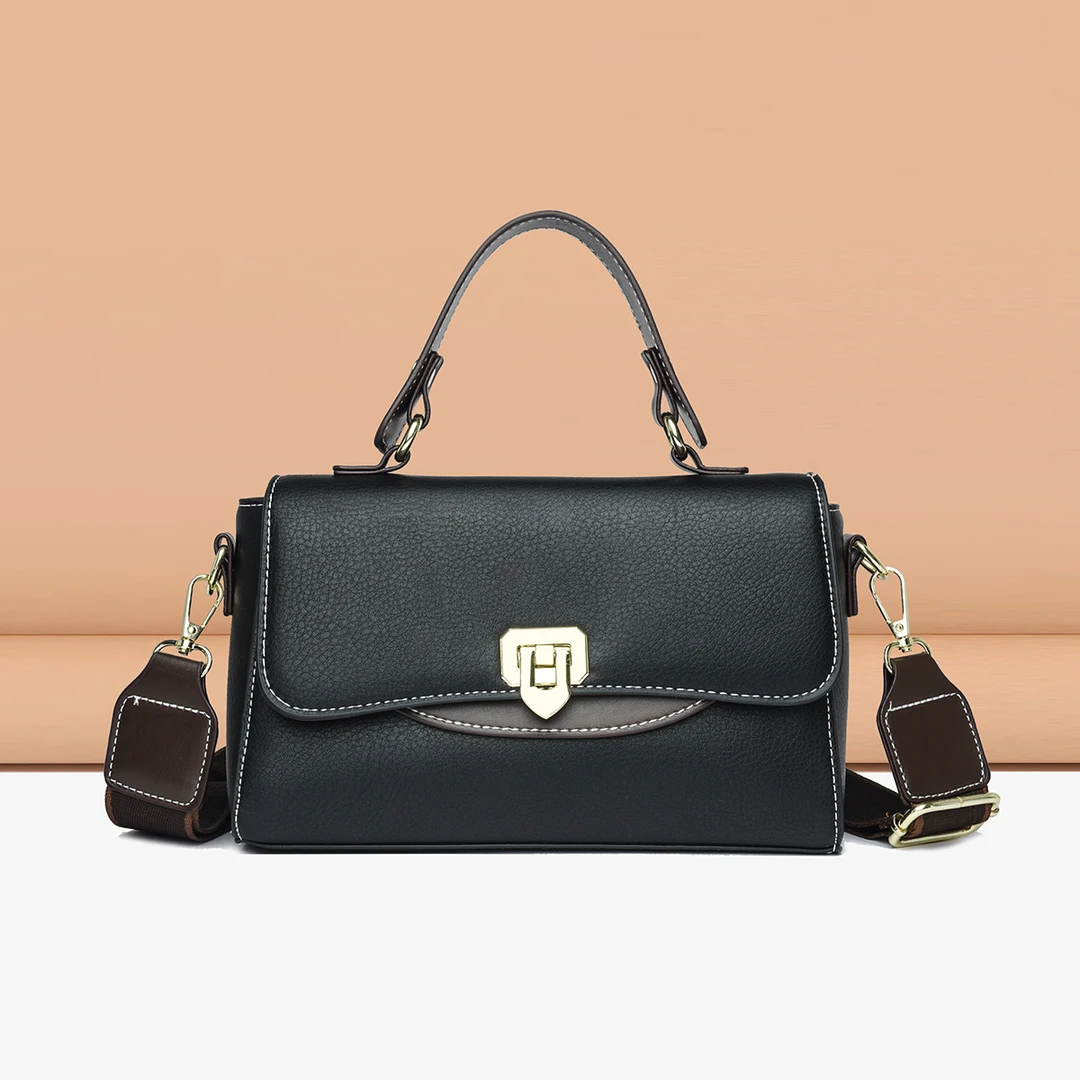 【妮可专属】百搭单肩斜挎包8339黑色 长24高15