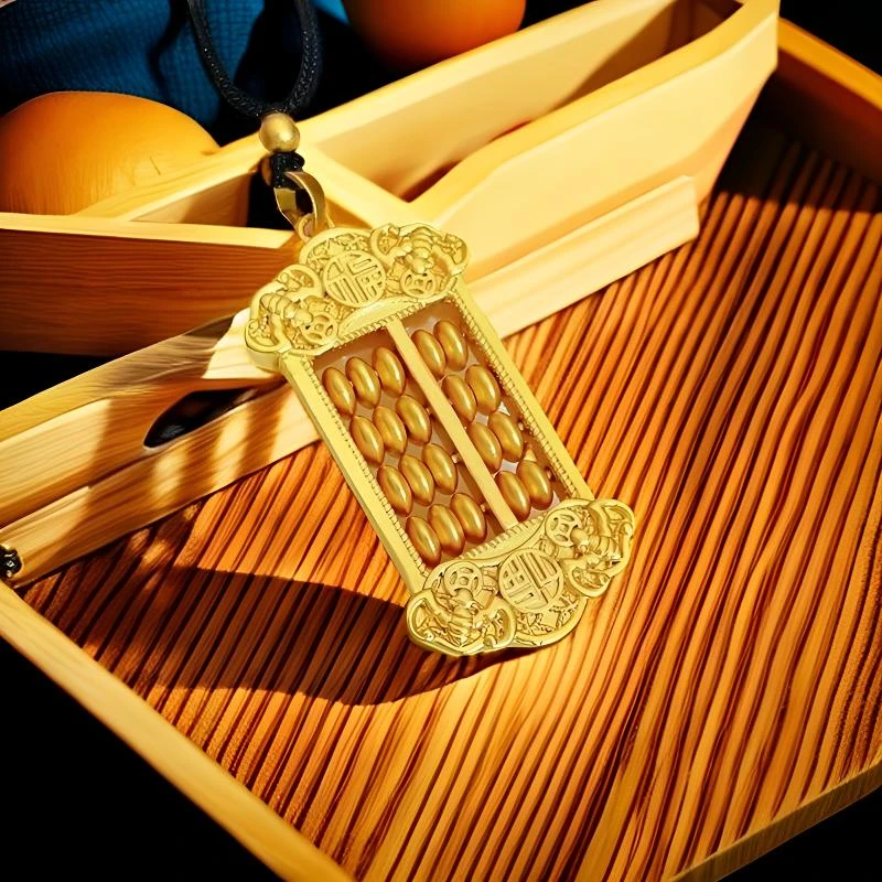 铜合金吊坠 合金可转动不掉色大小算盘吊坠