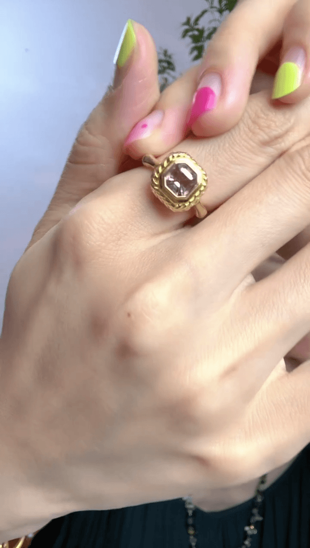 【闪购商品】碧玺戒指银S925镶嵌粉