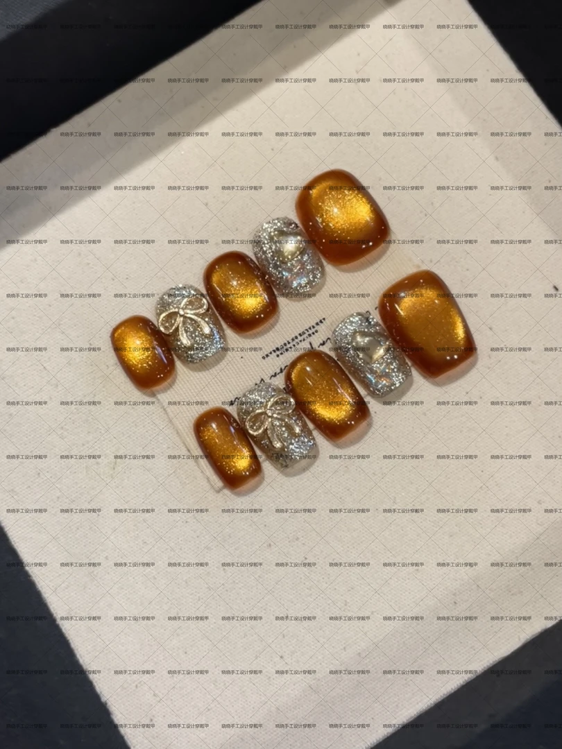 【小金豆】纯手工制作  穿戴美甲10片装