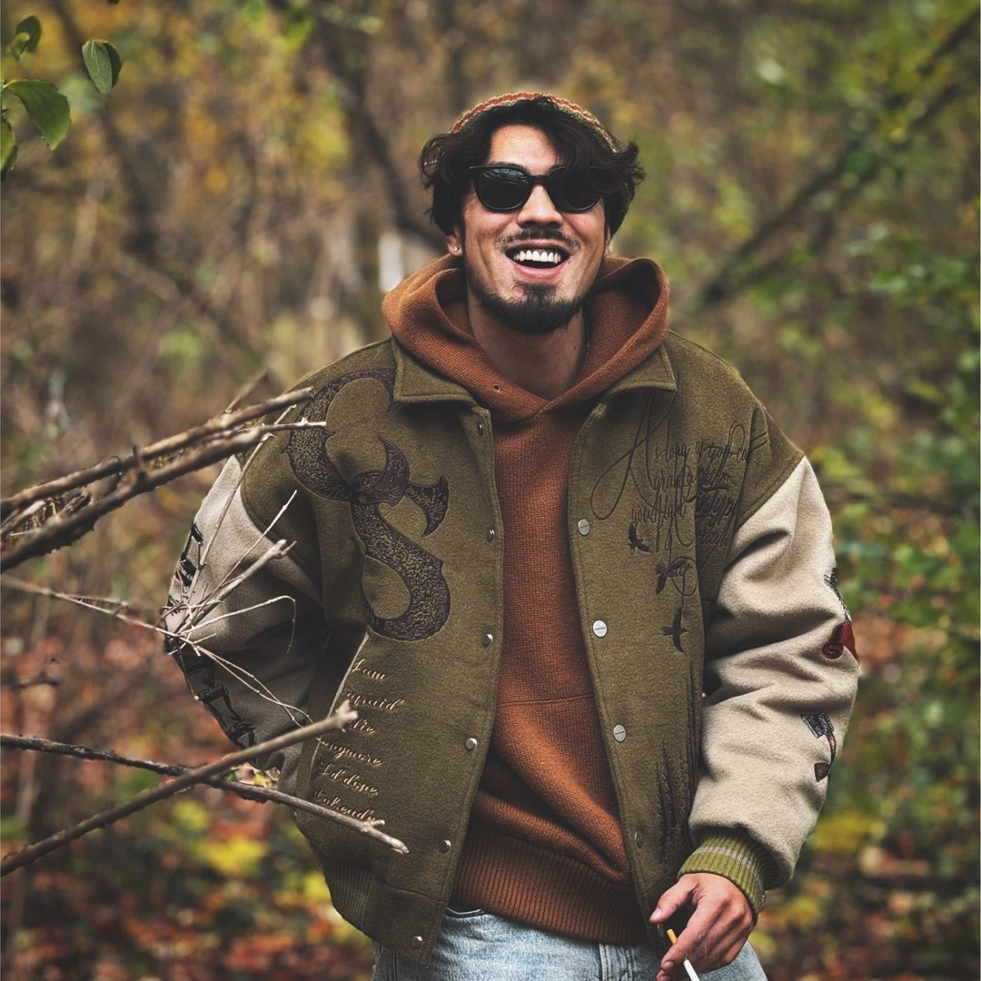 600g重磅刺绣关闭周日 THE REVENANT 荒野猎人棒球夹克美式棒球服