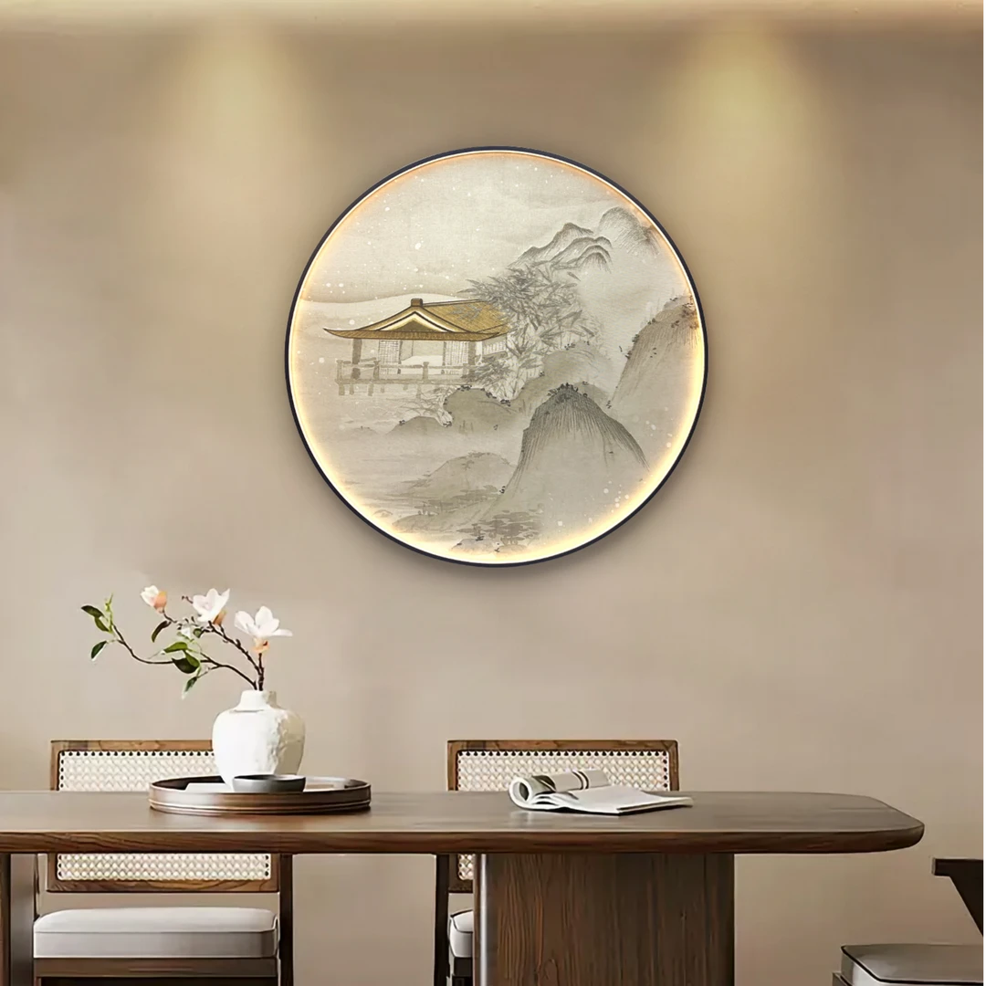 《漫境》客厅沙发背景墙装饰画高端轻奢刺绣苏绣新中式成品挂画