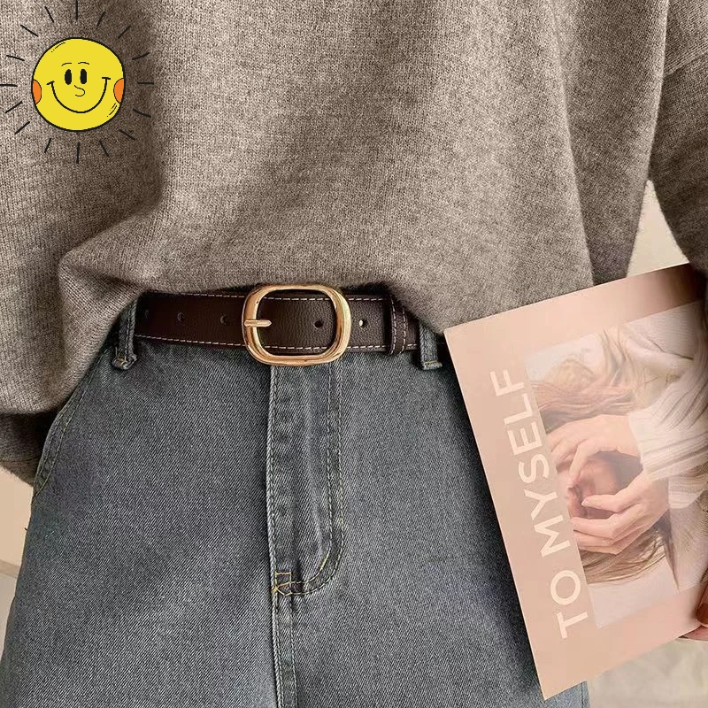 女士皮带简约百搭韩国版时尚装饰牛仔裤带女生ins风港味黑色腰带