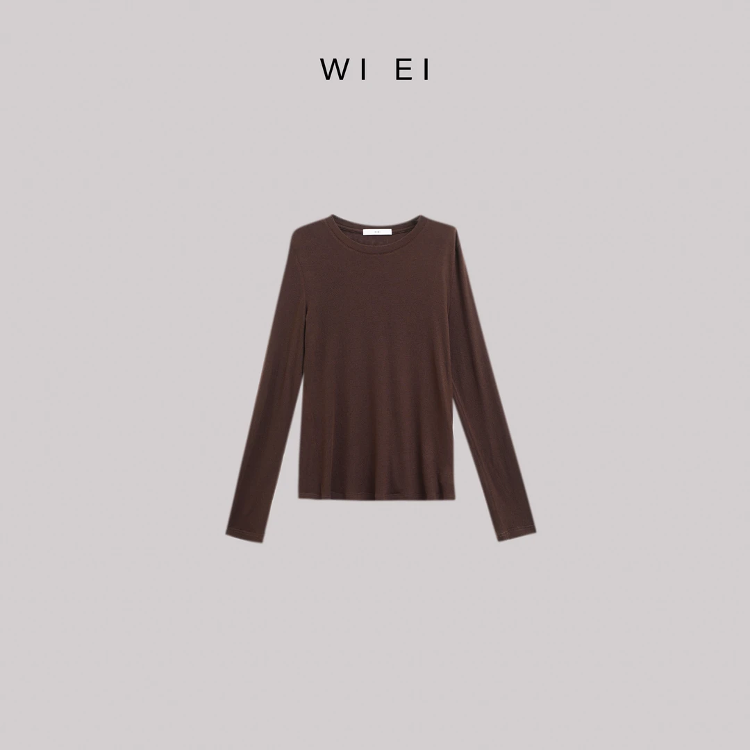 《WI EI》 莱赛尔+羊毛 超柔软 薄款 圆领 针织长袖 23458